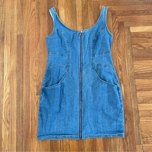 Denim Zip-Front Dress